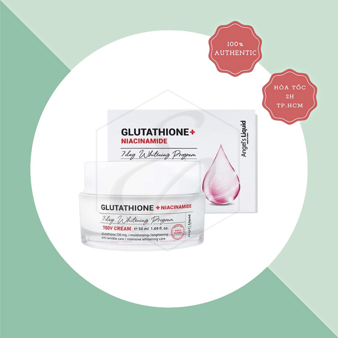 Kem Dưỡng Trắng Da, Mờ Nám Angel's Liquid Glutathione Niacinamide 7Day Whitening Program 700V Cream - 50ml